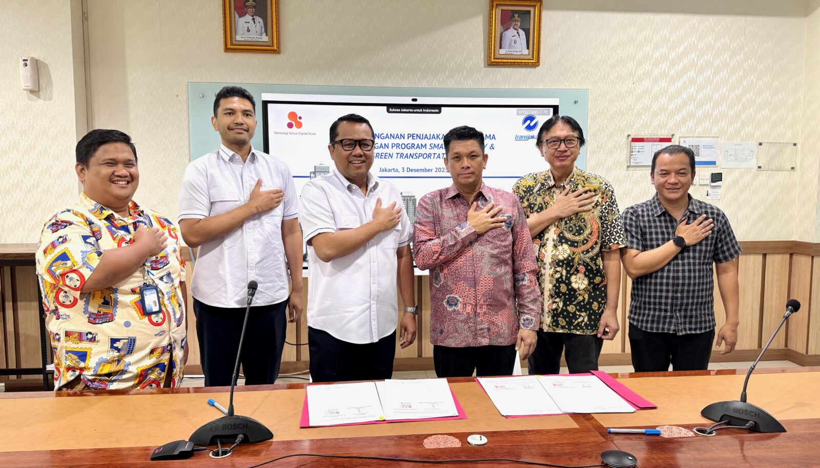 Penandatanganan MoU antara PT TKDN Tbk & Transjakarta